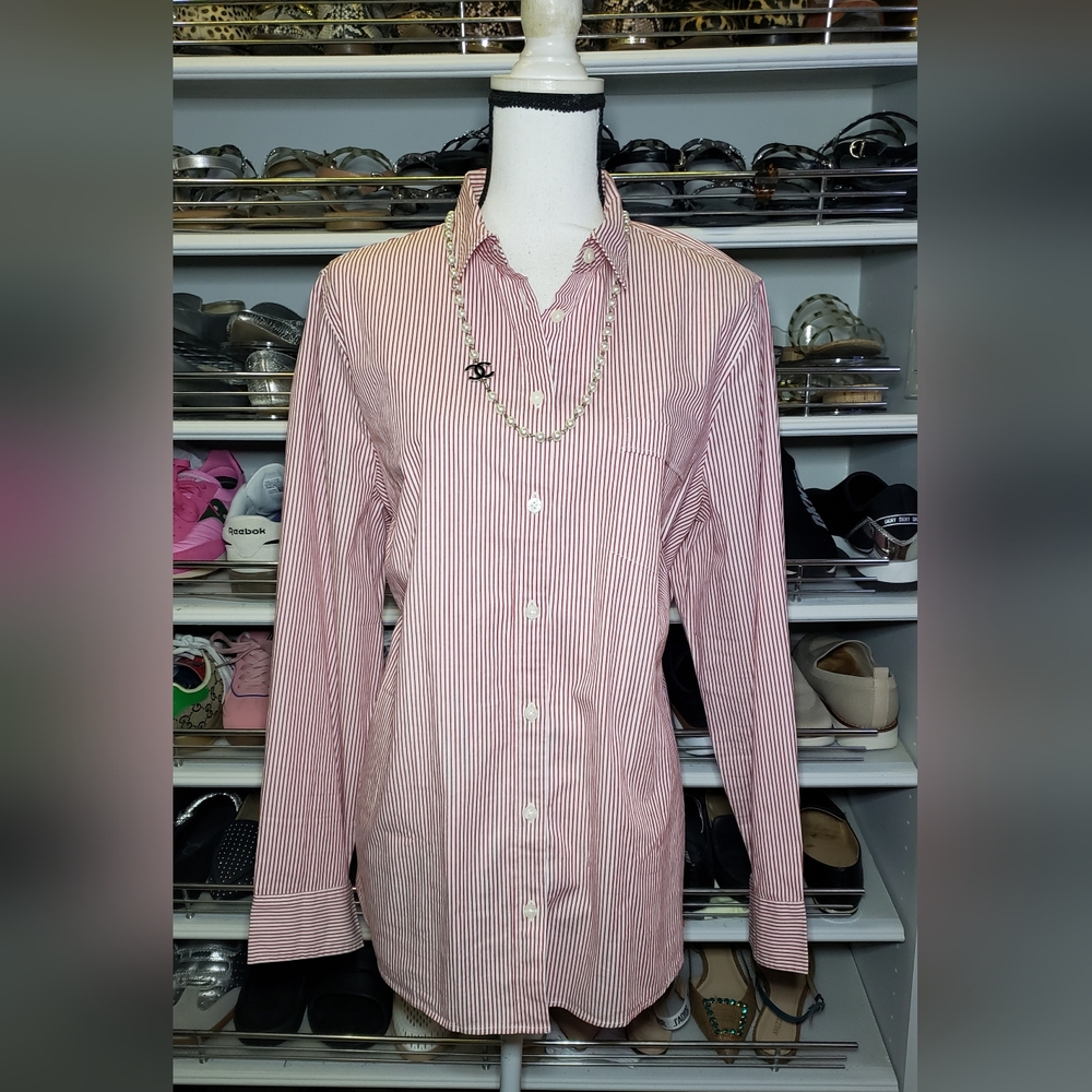 JCrew classic cotton poplin shirt in stripes
